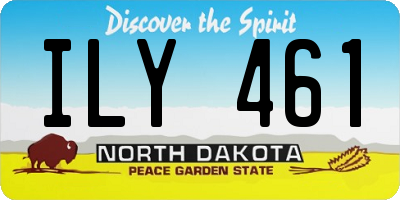 ND license plate ILY461