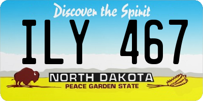 ND license plate ILY467