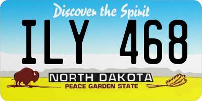 ND license plate ILY468