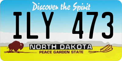 ND license plate ILY473