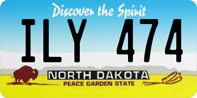 ND license plate ILY474