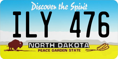 ND license plate ILY476