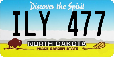 ND license plate ILY477