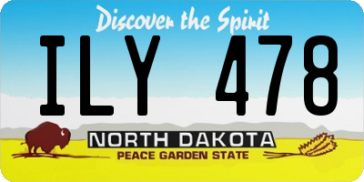 ND license plate ILY478