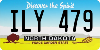 ND license plate ILY479