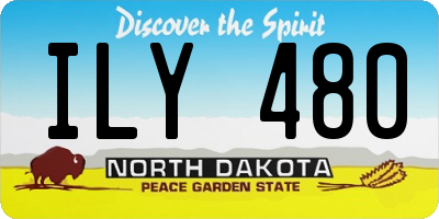 ND license plate ILY480