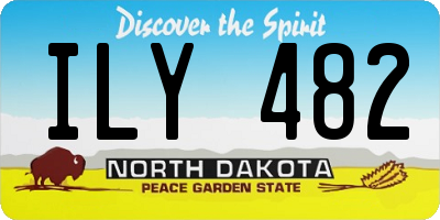 ND license plate ILY482