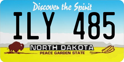 ND license plate ILY485