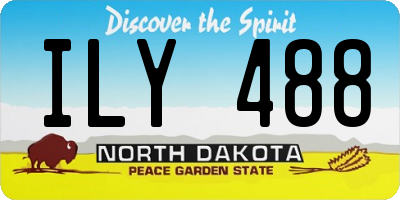 ND license plate ILY488