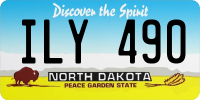 ND license plate ILY490