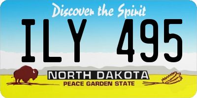 ND license plate ILY495