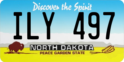 ND license plate ILY497