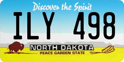 ND license plate ILY498