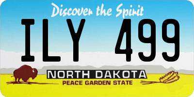 ND license plate ILY499