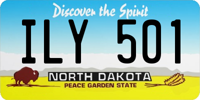 ND license plate ILY501