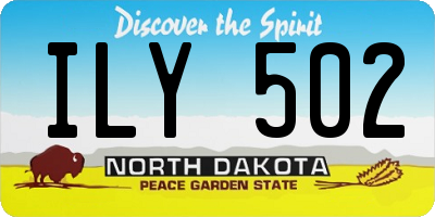 ND license plate ILY502