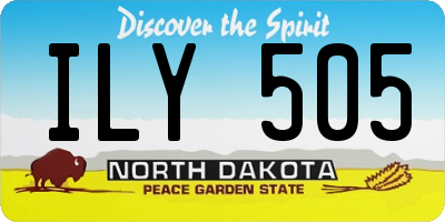 ND license plate ILY505