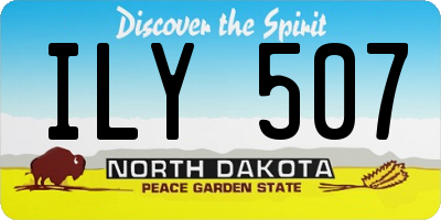 ND license plate ILY507