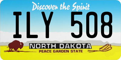 ND license plate ILY508