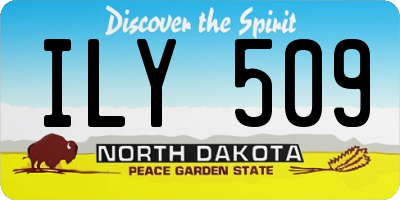 ND license plate ILY509