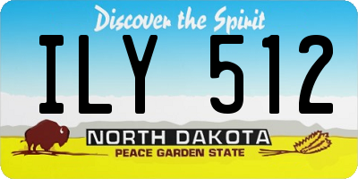 ND license plate ILY512