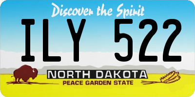 ND license plate ILY522