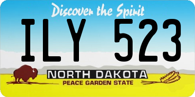 ND license plate ILY523