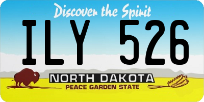 ND license plate ILY526