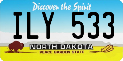 ND license plate ILY533