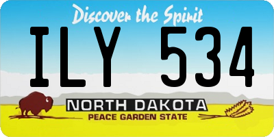 ND license plate ILY534