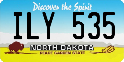 ND license plate ILY535