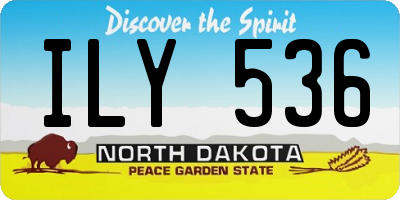ND license plate ILY536
