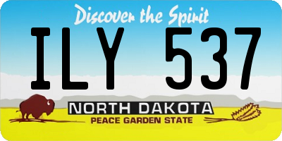 ND license plate ILY537