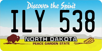 ND license plate ILY538