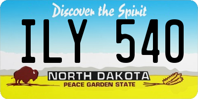 ND license plate ILY540