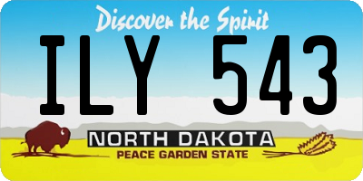 ND license plate ILY543