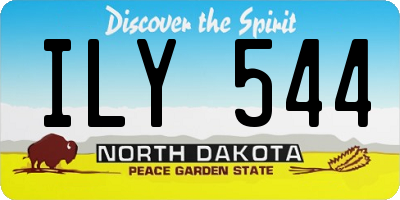 ND license plate ILY544