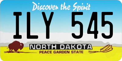 ND license plate ILY545