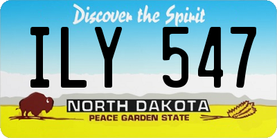 ND license plate ILY547