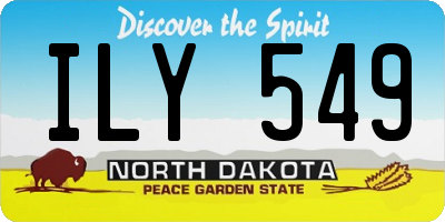 ND license plate ILY549