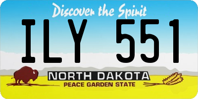 ND license plate ILY551