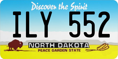 ND license plate ILY552