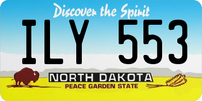 ND license plate ILY553