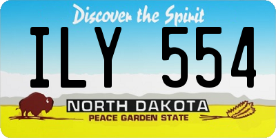 ND license plate ILY554