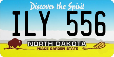ND license plate ILY556