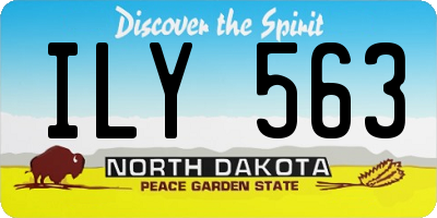 ND license plate ILY563