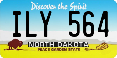 ND license plate ILY564