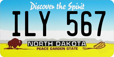 ND license plate ILY567