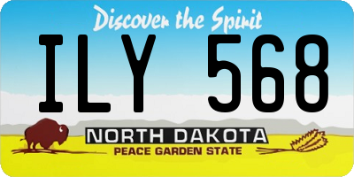 ND license plate ILY568