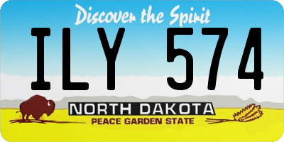 ND license plate ILY574